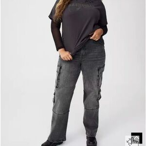 Torrid Gray Cargo Jeans